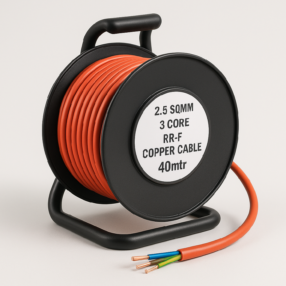 2.5 sqmm 3 core RR-F copper cable reel 40mtr