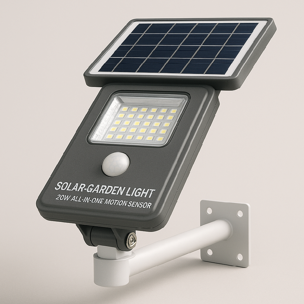 Solar Garden Light (20W, All-in-One, Motion Sensor)